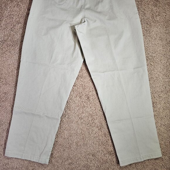 Vintage LL Bean Pleated Chino Pants Mens Tag 38x32 Act 36x31 Beige Read - Picture 12 of 13